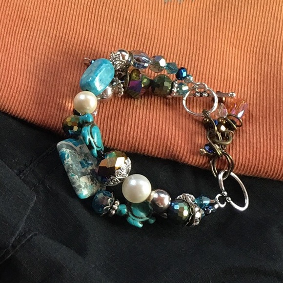 SALE 💥 Two Turtle 🐢 Love Artisan Bracelet By Lori 🐢 GORGEOUS and Charming - Picture 4 of 5